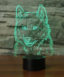 Idee Monto 3D Illusion Lamps Animal Langtou Shape LED Desk Table Night Light 7 Color Touch Lamp Kiddie Kids Children Family Home Office Childrenroom Theme Decoration (Langtou) 15 712CbN6 CIL