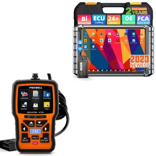 Upgraded NT809BT FOXWELL Bluetooth NT909 and FOXWELL NT301 OBD2 Scanner Live Data