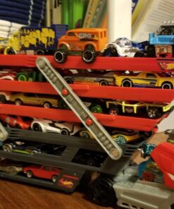 Hot Wheels Playset with Hw MEGA Hauler Toy Truck & 1:64 Scale Car, Stores 50+ Vehicles, Expands to 6 Levels red 33 712E4HWJHWL