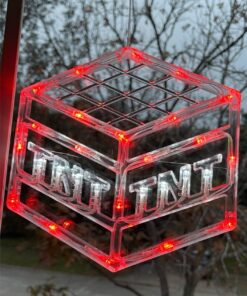 Bupelo Pixel Game Themed Decorations, 3 Pack Creeper & TNT Window Lights with Suction Cup Battery Operated, Miner Crafting Birthday Gift Decorations Lights, Kid's Bedroom Ornament Gaming Room Decor 34 712ENjHPqpL