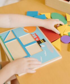 Melissa & Doug Beginner Wooden Pattern Blocks Educational Toy With 5 Double-Sided Scenes and 30 Shapes 20 712EZ6OxAwL