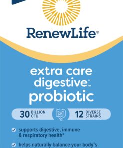 Renew Life Extra Care Go-Pack Probiotic Capsules, Daily Supplement Supports Immune, Digestive and Respiratory Health, L. Rhamnosus GG, Dairy, Soy and gluten-free, 30 Billion CFU, 30 Ct 30 Count 16 712EkGPiG L