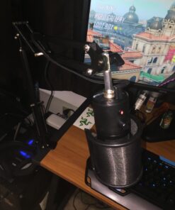 Eastshining Upgraded Adjustable Microphone Suspension Boom Scissor Arm Stand with Shock Mount Mic Clip Holder 3/8'' to 5/8'' Screw Adapter -for Blue Yeti, Snowball & Other Microphones stand with adapter 41 712Gd4SusL