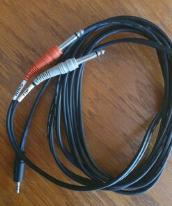 Hosa CMR-206 3.5 mm TRS to Dual RCA Stereo Breakout Cable, 6 Feet,Black 1 Count (Pack of 1) 3 712H QOOa3L