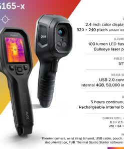 FLIR TG165-X Thermal Imaging Camera with Bullseye Laser: Commercial Grade Infrared Camera for Building Inspection, HVAC and Electrical 18 712HGHbrkWL