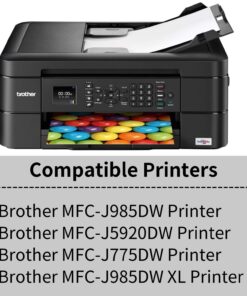 LC20E XXL Ink Cartridge Super High Yield LC20EBK LC20EM LC20EC LC20EY Replacement for Brother MFC-J985DW J5920DW J775DW J985DWXL Printer (4BK 2C 2M 2Y, 10 Pack) 8 712HGhjt0rL