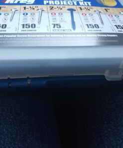 Kreg SK03 Pocket-Hole Screw Kit in 5 Sizes - Pocket Screw Kit for Kreg Joinery - Sturdy Wood Screws - Pocket-Hole Screws Perfect for Beginners - Set Screws Assortment Kit Original Version 24 712HSq ZGGL