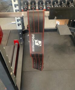 Weight Lifting Belt (5mm Thick) - Leather Weight Lifting Belt for Women & Men - Functional Workout Belt - Gym Belt for Weightlifting, Powerlifting, Squat & Deadlift - Adjustable Weightlifting Belt Black/Red Medium 63 712I w6hUUL