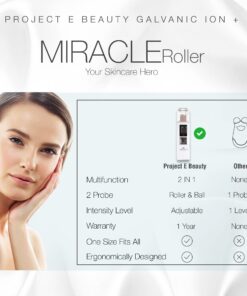 Project E Beauty Galvanic Facial Lifting Roller | Wireless Galvanic Facial Machine Skin Care Reduce Wrinkles Skin Tightening Firming Fine Lines Desincrustation Deep Pore Cleansing Rejuvenation Device 22 712IeYq5ViL