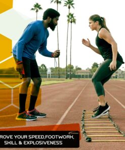 Trained Agility Ladder 20ft, 2 Agility Drills eBook & Carry Case Yellow 13 712Is6uIWPL