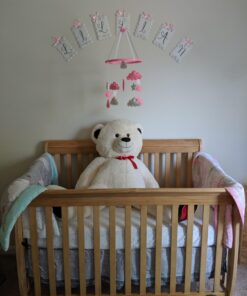 Piccolin Baby Crib Mobile, Hanging Toys, Nursery Decor for Girls White and Pink Room Decorations, Clouds, Moons and Stars Safe, Non-Toxic, Crib Mobile for Newborn, Baby Shower Present 18 712IvCAX4NL