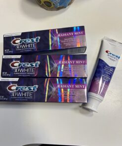 Crest 3D White Toothpaste Radiant Mint, 3.8 Oz (Pack of 3) 3.8 Ounce (Pack of 3) 33 712Jd6RXoFL