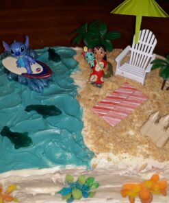 DecoSet® Beach Chair and Umbrella Tropical Beach Cake Decoration, 6 Piece Cake Topper Set, Palm Trees, Deck Chair, Beach Umbrella, Sand Castle and Bucket, Food Safe, Beach Chair & Umbrella DecoSet 39 712JeGKYgL 2