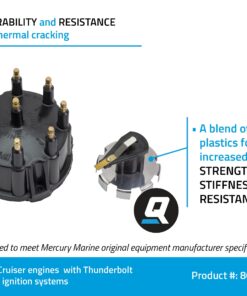 Alternative view of Quicksilver 805759Q3 Distributor Cap Kit for Marinized V-8 Engines by General Motors with Thunderbolt IV and V HEI Ignition Systems