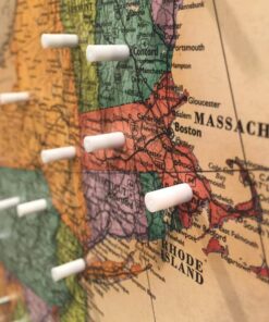 Small Cylinder Push-Pin Magnets, Colorful Pins for Fridge, Office & Home, Assorted Magnetic School and Classroom Supplies, Tiny Magnetic Color Coding Pins for Whiteboard - MapMagnets White