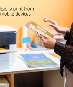 HP OfficeJet Pro 7740 Wide Format All-in-One Color Printer with Wireless Printing, Works with Alexa (G5J38A), White/Black 38 712Kre2BKAL