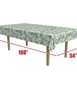 Beistle Big Bucks Tablecover, 54” x 108” – Plastic Table Cloth, Casino Theme Party Decorations, Casino Themed Party Supplies, Money Party Decorations, Dollar Bill Table Cloth 1 18 712L1RGoLYL