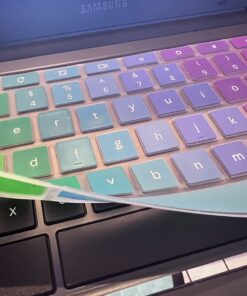 Keyboard Cover for Samsung Galaxy Chromebook Go 14" /Chromebook 4 3 2 XE310XBA XE500C13 XE501C13 XE500C12 11.6"/ Chromebook 4 15.6" XE350XBA /Chromebook Plus V2 XE520QAB XE521QAB 12.2 -Rainbow Rainbow 30 712LIOlPeZL