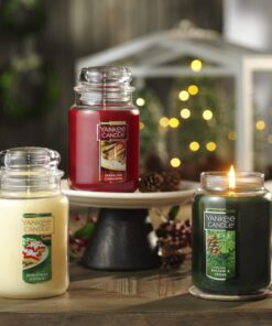 Yankee Candle Balsam & Cedar Scented, Classic 22oz Large Jar Single Wick Candle, Over 110 Hours of Burn Time | Holiday Gifts for All Classic Large Jar 24 712LMOmVfZL 1