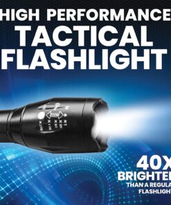 Alternative view of Bell+Howell TacLight Bright led Flashlight Tactical Flashlights Zoom Function 5 Modes 100,000 Hour Bulb Water Resistant Durable Mini Flashlight 5.4” x 1.6” Battery Powered 3X AAA 1 Pc