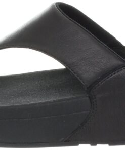 FitFlop Women's Lulu Leather Toe-Post Thong Sandals 6.5 Black 15 712Mqr3SA0L