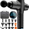 DACORM Massage Gun, Muscle Massage Gun Deep Tissue for Athletes, Portable Percussion Massager for Pain Relief - with 15 Massage Heads, Black M-black
