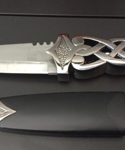 www.mysticalblades.com 9" Thor's Hammer Twisted Steel Celtic Sgian Dubh Scottish Dirk Wedding Athame Dagger with Red Ruby 13 712NeLTUMqL