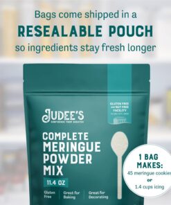 Judee’s Complete Meringue Powder Mix 11.4 oz - Great for Baking and Decorating - No Preservatives - Gluten-Free and Nut-Free - Make Meringue Cookies, Pies, Frosting, and Royal Icing 11.4 Ounce (Pack of 1) 22 712OPYLoBkL