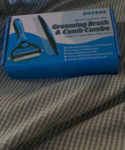 Pet Grooming Brush and Metal Comb Combo, Cat Brush Dog Brush for Shedding, Undercoat Rake for Dogs Grooming Supplies, Dematting Deshedding Brush Dogs Shedding Tool for Long matted Haired Pets, Blue 24 712OQm3ZhEL