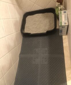 Petlinks Purr-fect Paws Multipurpose Cat Litter Mat - Gray, Extra Large X-Large 33 712OlkRvUXL