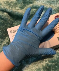 Superior Glove KeepKleen Contour Work Nitrile Gloves (100 Count) Latex Free Glove, Disposable Gloves, Powder Free, 9" Length - RDCNPF (Medium) Medium (100 Count) Blue 22 712PCLG5fIL