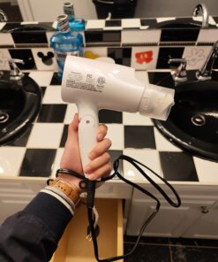 Panasonic nanoe Salon Hair Dryer with Oscillating Quick Dry Nozzle, Folding Hair Dryer for Travel and Home, 3 Airflow Settings for Easy Styling and Healthy Hair - EH-NA2C-W (White) Compact Hair Dryer w/ 1 attachment 51 712PmKKhMIL