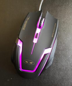 Magece G1 Professional Ergonomic Opticcal USB Wired Computer Gaming Mouse, 4 DPI Adjustment Levels, 6 Button, Breathing Light for PC Mac in Black 23 712QuGIPXTL