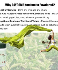 Mixed Berry Kombucha Drink Powder- 40 Servings Instant Sparkling Fermented Kombucha Drink, No Alcohol, No Sucrose added, Gluten Free, No GMO 8 712R20gHXgL