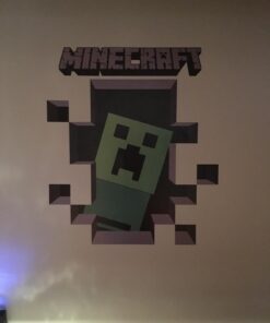 (Set of 4) LucyM Wall Decal Digging Steve; Creeper Inside Wall; Baby Pig; Baby Cow 31 712RQzC7sL