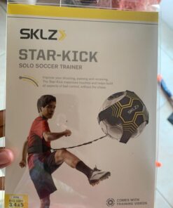 SKLZ Star-Kick Hands-Free Adjustable Solo Soccer Trainer - Fits Ball Sizes 3, 4, and 5 Black 40 712Ry47cRtL
