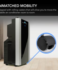 Whynter ARC-14S 14,000 BTU Dual Hose Portable Air Conditioner with Dehumidifier and Fan for Rooms Up to 500 Square Feet, Includes Storage Bag, Platinum/Black, AC Unit Only 45 712S36eutzL