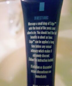 Edge Delay Gel. Ultimate Staying Power: Natural, Prolonging and Desensitizing Delay for Men, Non-Numbing Long Lasting! Pocket Size Tube! (30 Applications) 12 712SW3SqFwL