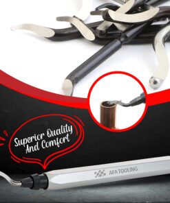 AFA Tooling - Deburring Tool with 10 Extra High Speed Steel Blades - Works on Metal, Resin, PVC Pipes, Copper, Plastic and 3D Printed Edges - Plumbing & 3D Printing Burr Removal Reamer Tool 11 BS1010 Blades 25 712SsT5EQ0L