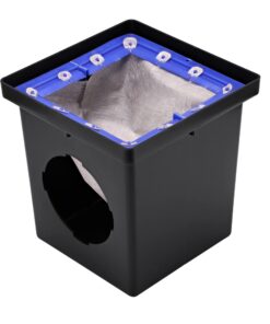 Alternative view of NDS 1200FFRTL Square Catch Basin Drain, Clog-Free Drainage and Infiltration Systems, Removable Filter 12 Inch, Gray, 12