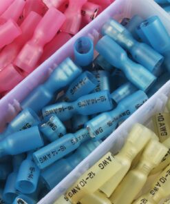 Sopoby 220pcs Wire Spade Connectors, Heat Shrink Female Male Spade Terminals Electrical Crimp Connector Kit 17 712TQlHdXSL