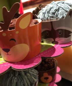 Woodland Baby Shower Cupcake Wrappers- Set of 24 Woodland Creatures 36 712TaWV5MgL