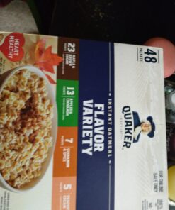 Quaker Instant Oatmeal, 4 Flavor Variety Pack, Individual Packets, 48 Count Variety Pack - Classic 4 Flavor 37 712UEVyjRUL