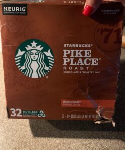 Starbucks K-Cup Coffee Pods, Medium Roast Coffee, Pike Place Roast For Keurig Coffee Makers, 100% Arabica, 1 Box (32 Pods) 24 712UGwdA27L