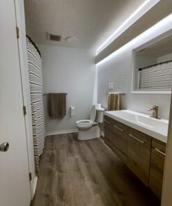 ALITOVE LED Strip Lights Warm White Waterproof 32.8ft 1200 LEDs 2835 SMD 24V DC 3500K Outdoor LED Flexible Ribbon for Kitchen Bedroom Garden Under-cabinet Backyard Hallways(No Power Supply & Adhesive) SMD 10M IP67 27 712UucFzreL 1