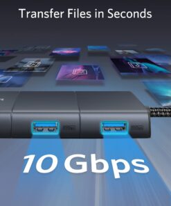 Anker USB C Hub, PowerExpand 6-in-1 Adapter, with 4K HDMI, 100W Power Delivery Port, 2 10 Gbps A Ports, SD Card Reader, and 3.5mm Audio, for MacBook Air, Pro, XPS, More 14 712XKI8Fs1S