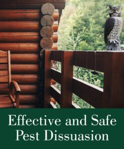 Dalen Fake Owl Decoy to Scare Birds Away from Gardens, Rooftops, and Patios - Scarecrow Provides Chemical-Free Pest Control - Safe and Humane, 18" 360º Rotating Head 25 712XLS73u1S