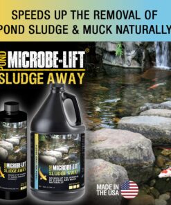 Alternative view of MICROBE-LIFT MLXSAG6 Sludge-Away Pond and Outdoor Water Garden Sludge and Muck Remover, Safe for Live Koi Fish, Plant Life, and Decor, 1 Gallon