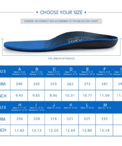 Plantar Fasciitis Feet Insoles Arch Supports Orthotics Inserts Relieve Flat Feet, High Arch, Foot Pain Mens 12-12 1/2 | Womens 14-14 1/2 Mens 12 - 12 1/2 | Womens 14 - 14 1/2 Blue 16 712XVThvBUL