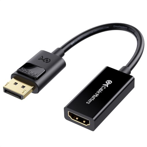 Cable Matters DisplayPort to HDMI Adapter (DP to HDMI Adapter is NOT Compatible with USB Ports, Do NOT Order for USB Ports on Computers) 1